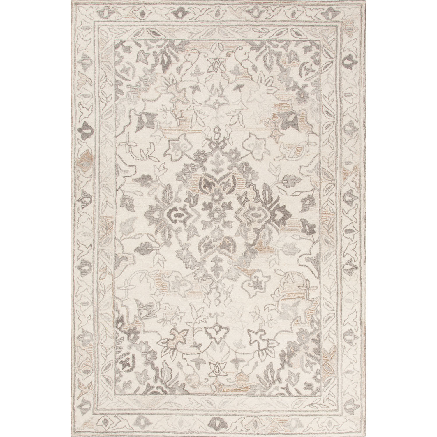 Jaipur BRI25 Bristol Arabia White/Gray Rugs Gracious Style