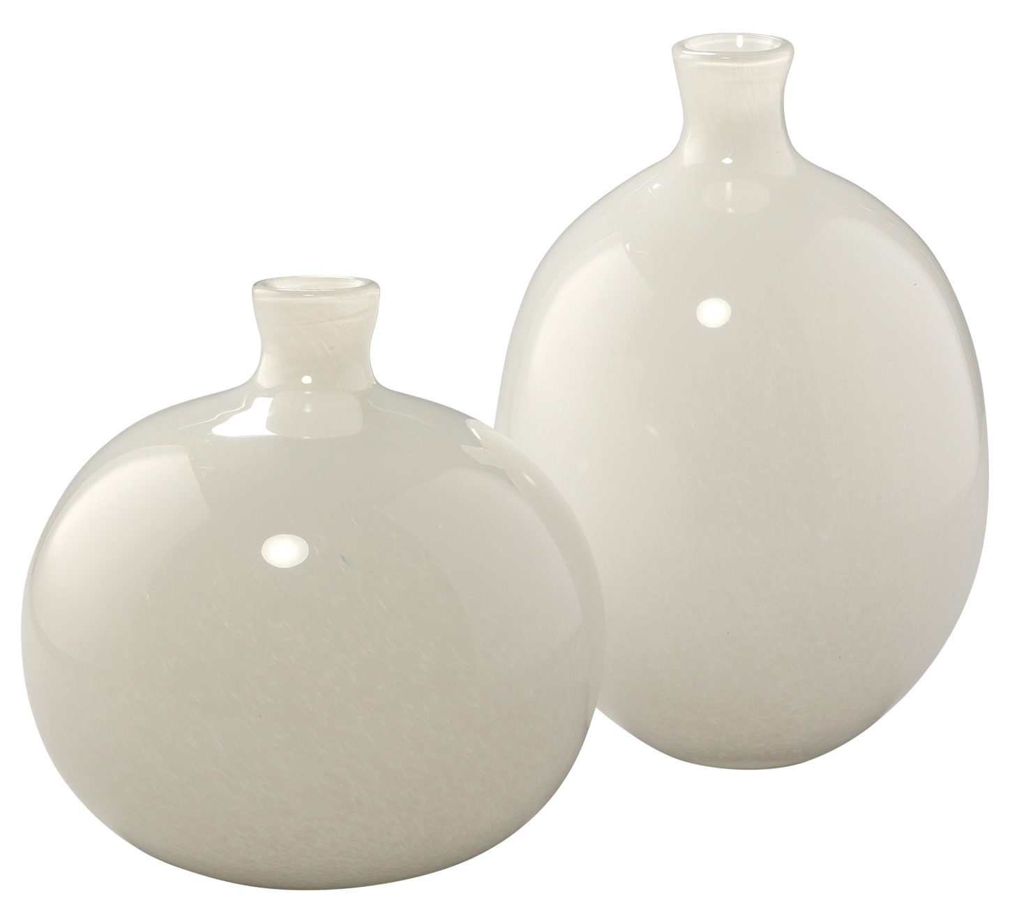 Jamie Young Minx Vases In White Glass Set Of 2 Gracious Style   7MINX VAWH 