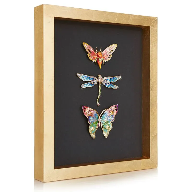 Aldora Golden Butterfly Wall Art Set