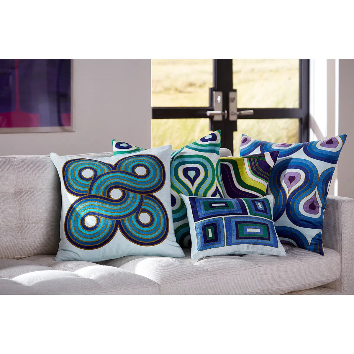 Jonathan Adler Milano Concentric Loops Pillow