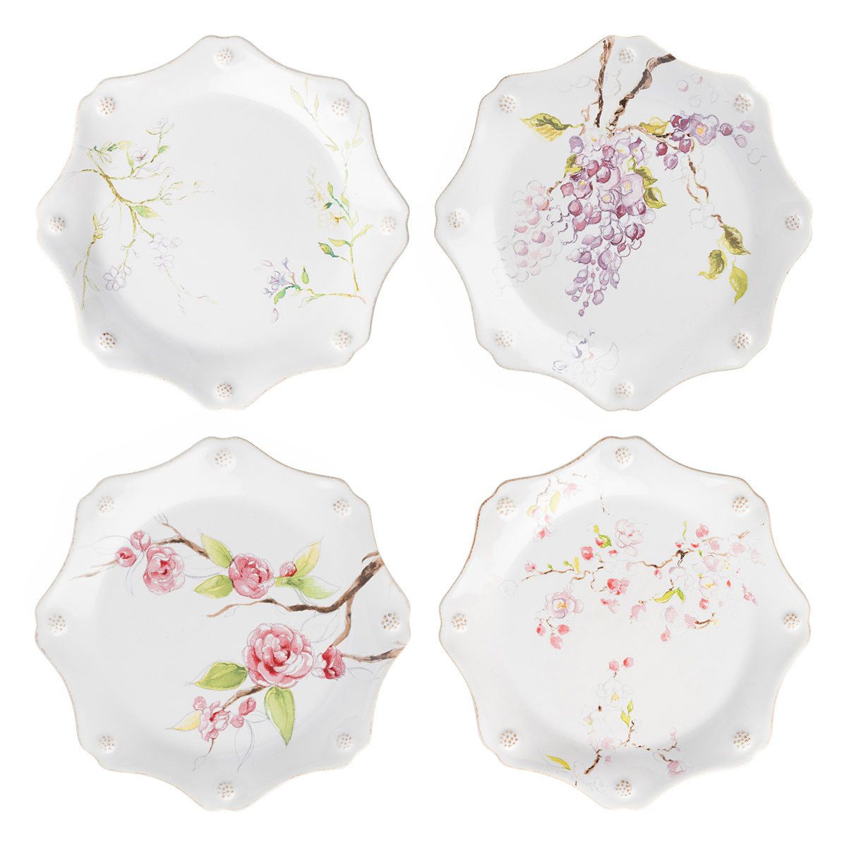 L'Amour Toujours Dessert/Salad Plates, Assorted, Set of 4