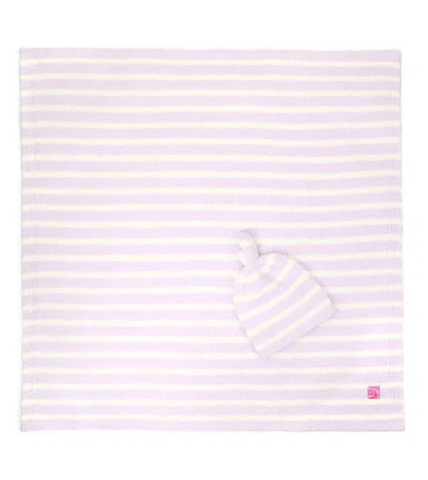 Kashwere Mini Stripe Baby Blanket with Cap 30