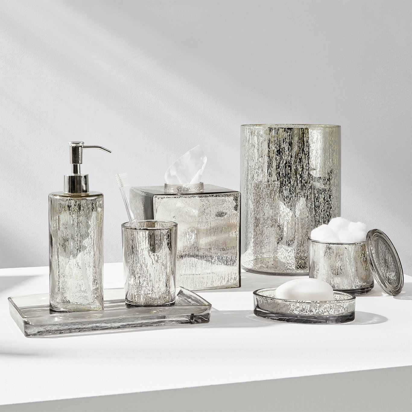 Kassatex Versailles Mercury Glass Bath Accessories | Gracious Style