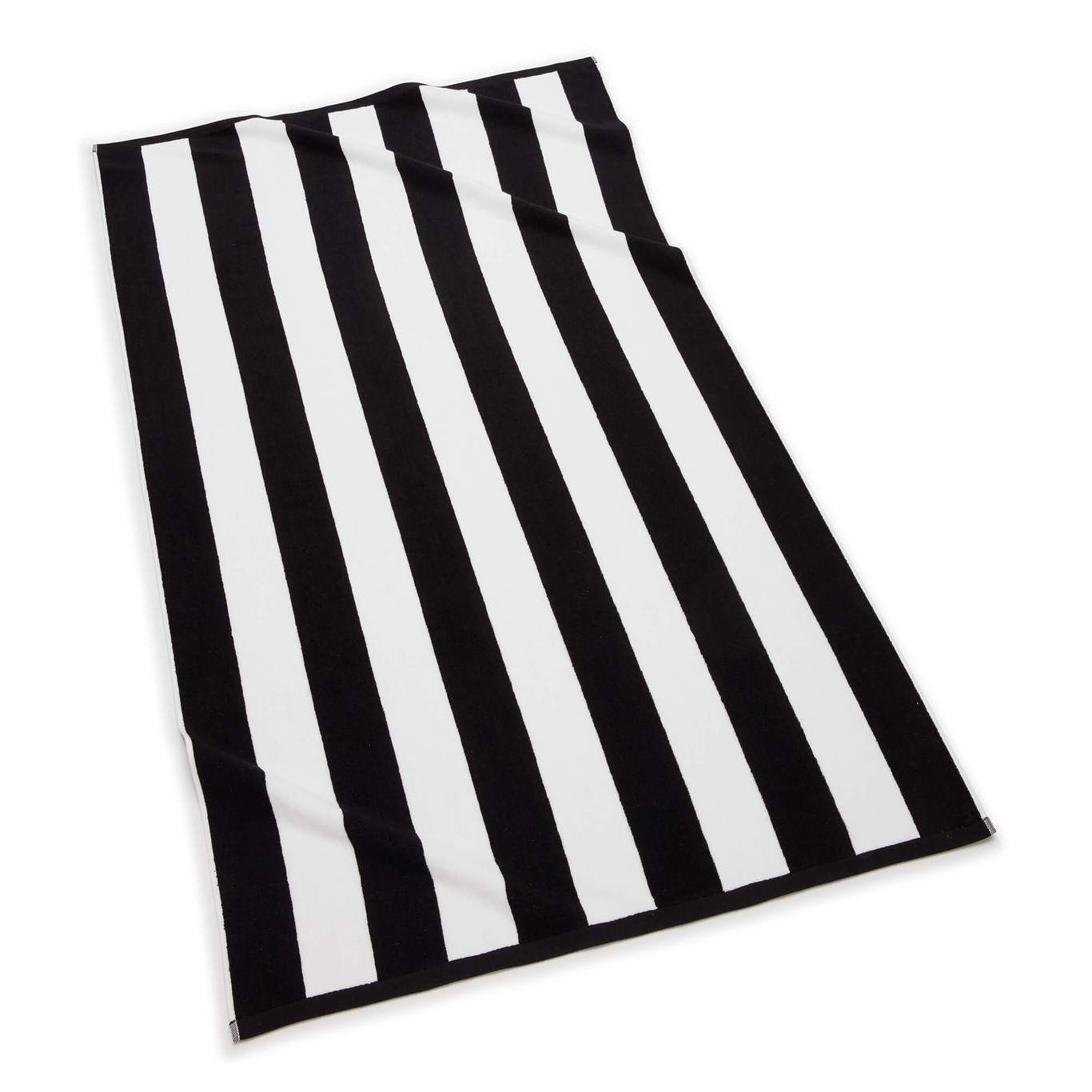 Kassatex Cabana Stripe Beach Towel 40 x 70 in Black Gracious Style