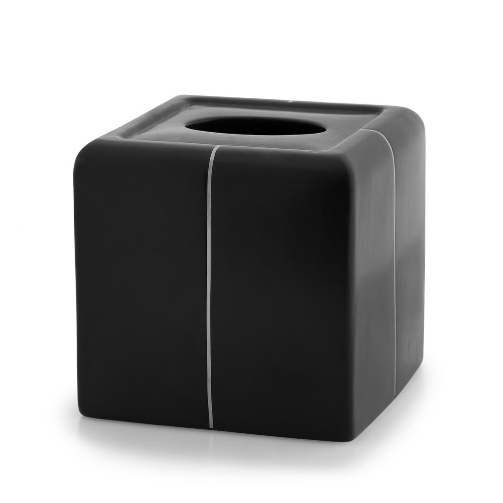 Kassatex Nero Black Tissue Holder Gracious Style