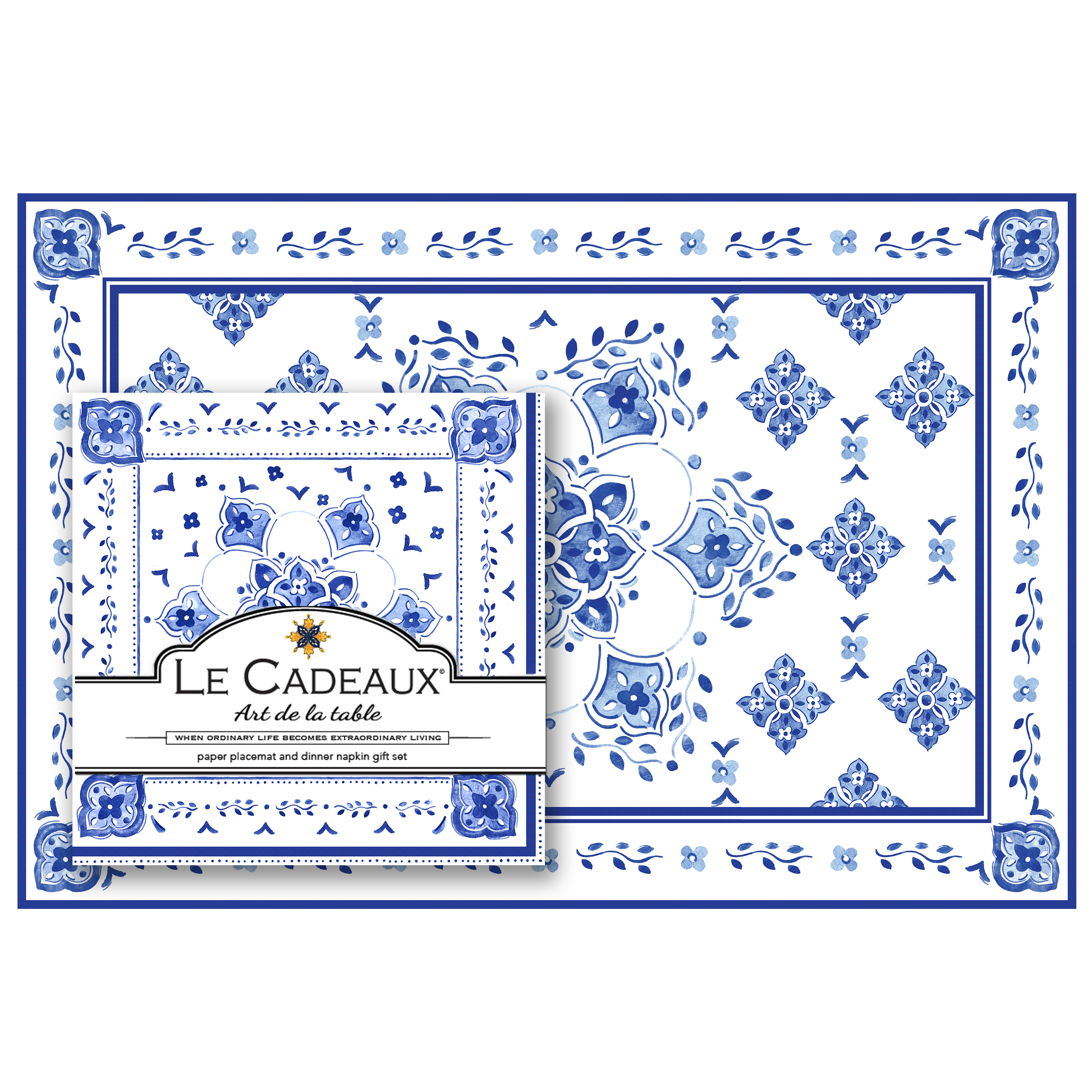 Le Cadeaux Moroccan Blue Melamine Dinnerware Gracious Style
