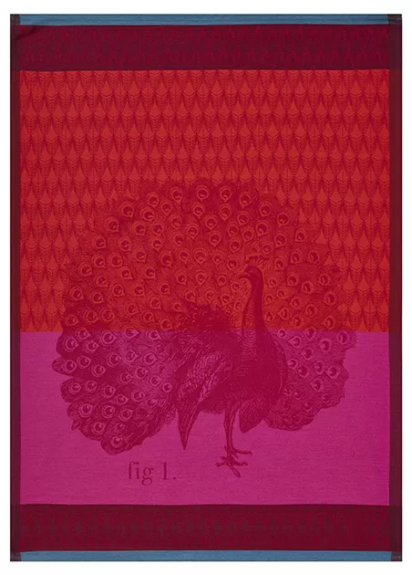 Le Jacquard Francais Planche Animaliere Paon Bengal Tea Towel