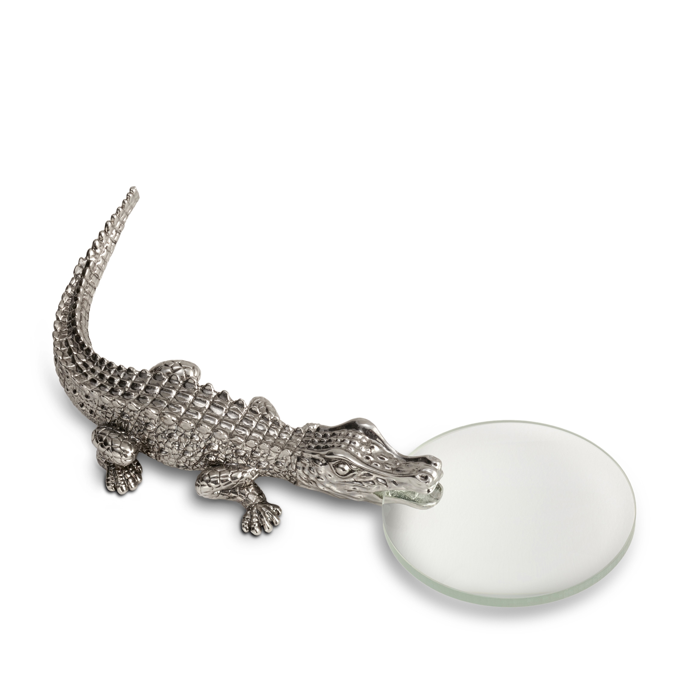 L'Objet Platinum Crocodile Magnifying Glass | Gracious Style