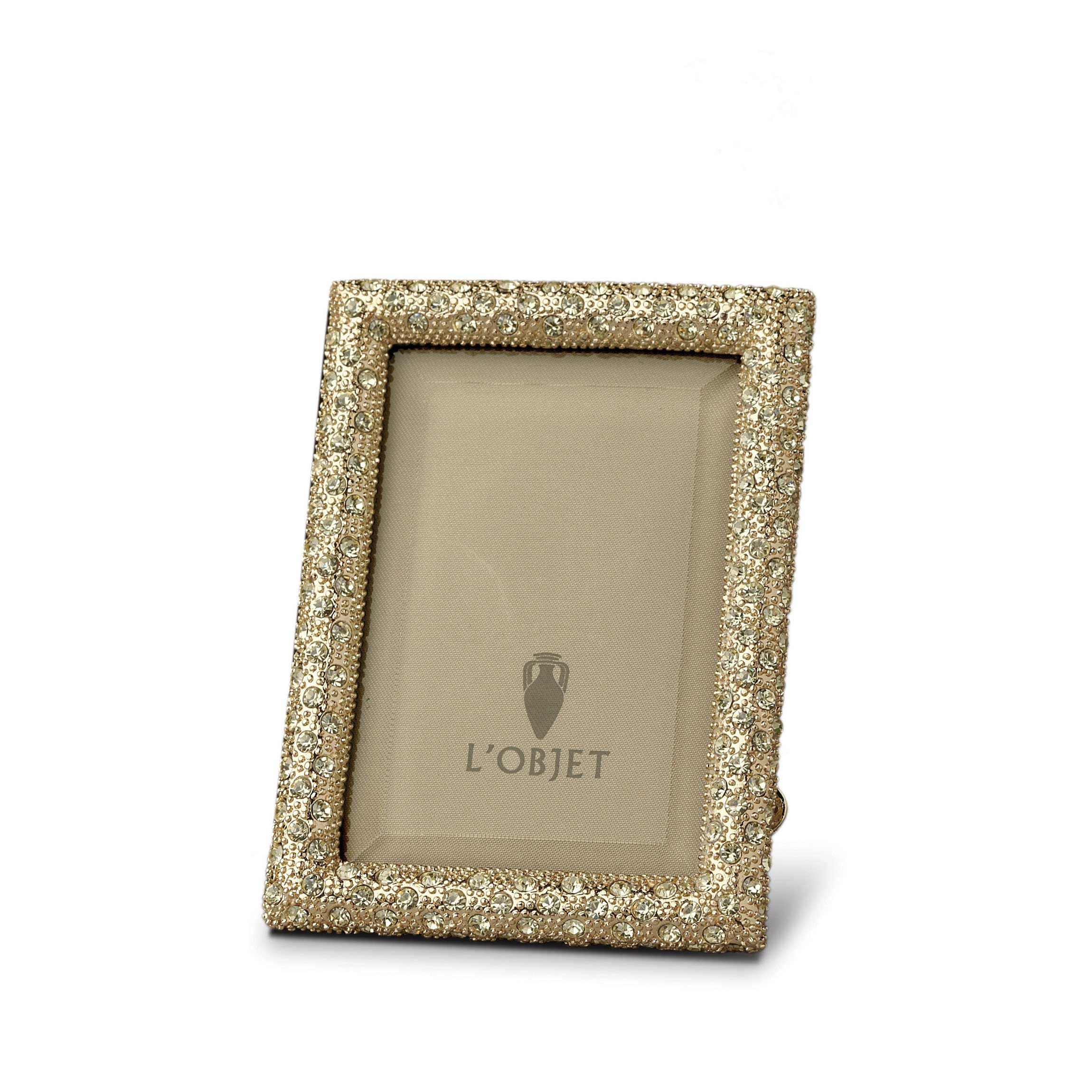 Pave Gold + Yellow Crystals Picture Frame 2 x 3