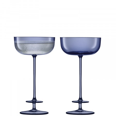 LSA Champagne Midnight Blue Theatre Flute Tier 130ml (Set of 2)