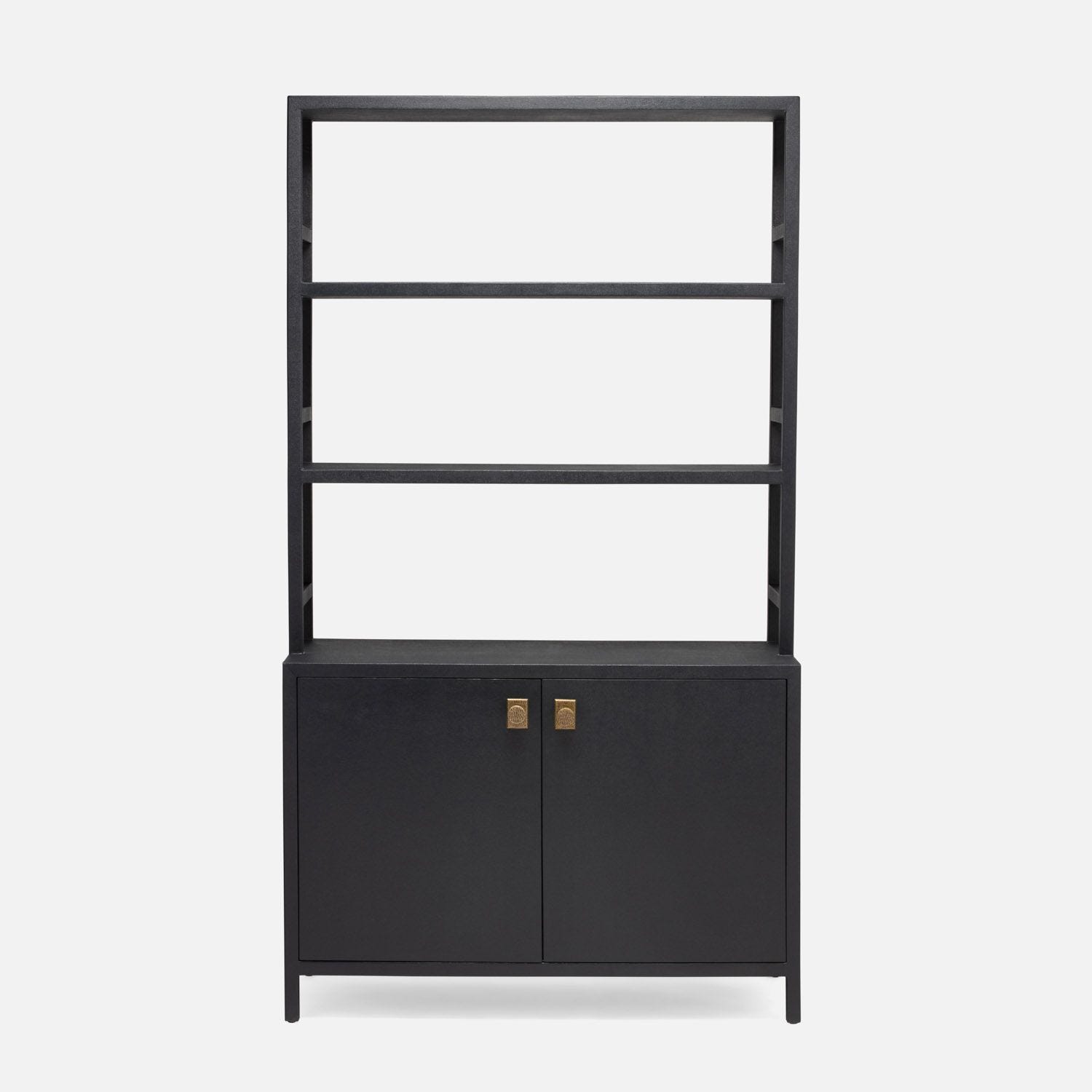 Made Goods Jake Bookcase Dark Navy 44"L x 18"W x 79"H Faux Belgian