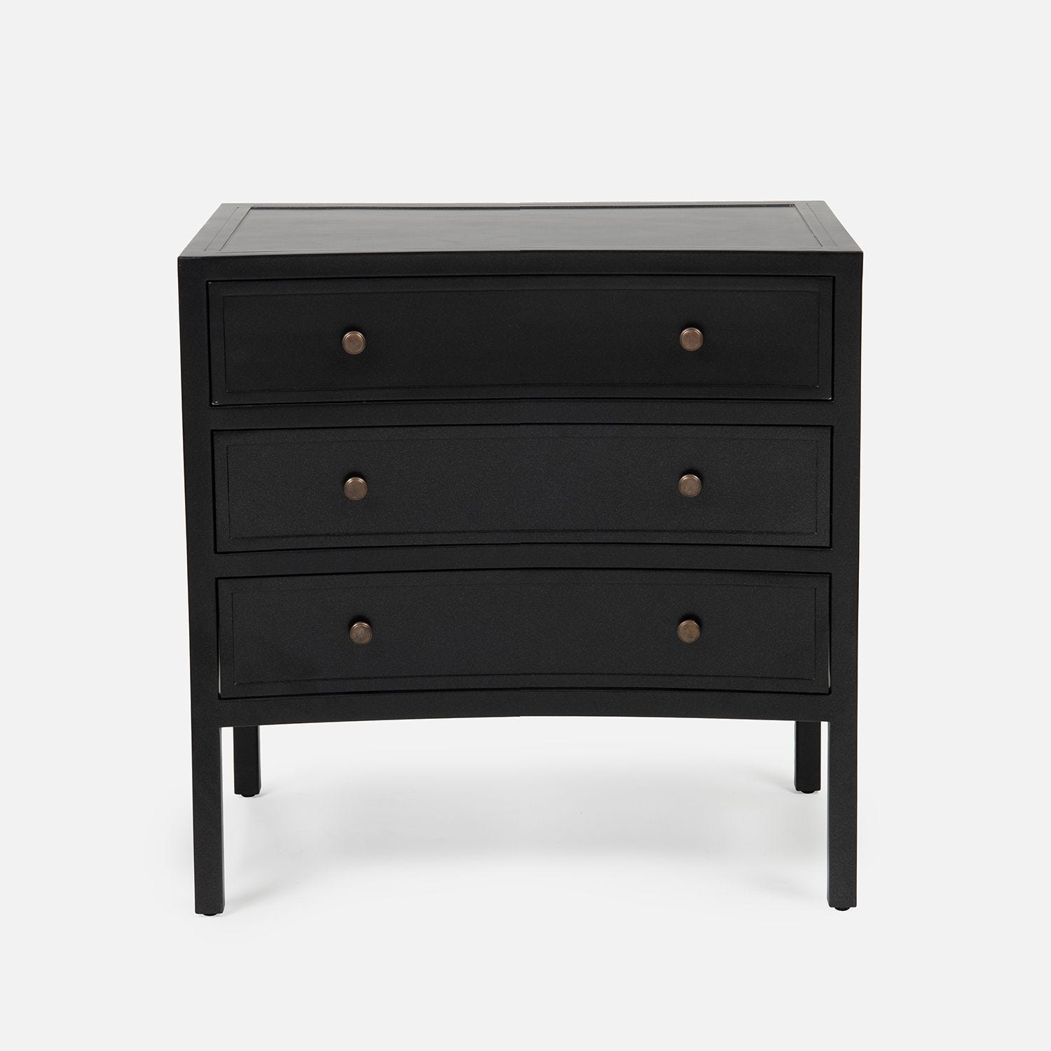 Made Goods Parker Nightstand Matte Black 24"L x 18"W x 28"H Metal
