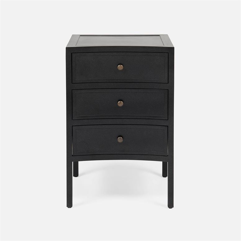 Made Goods Parker Nightstand Matte Black 18 in L x 18 in W x 28 in H