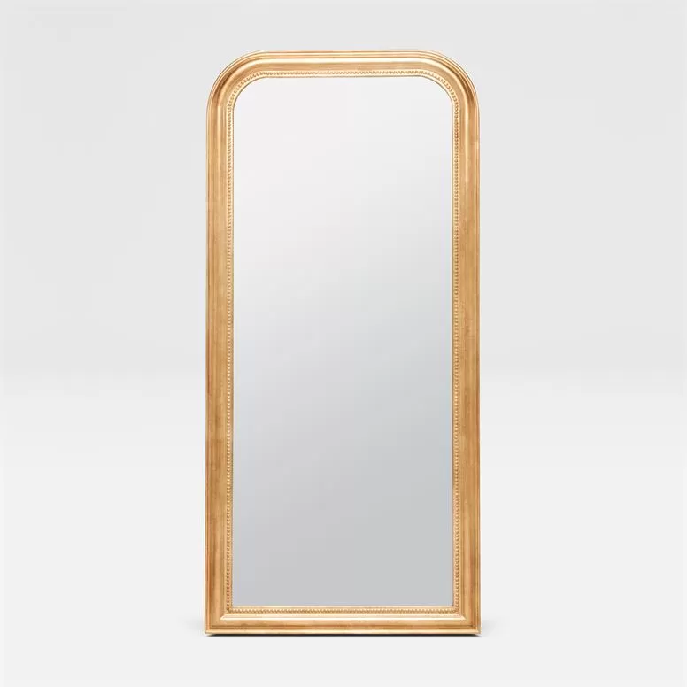 Made Goods Phillipe 43 x 60 Arch Gold Leaf Wood Mirror