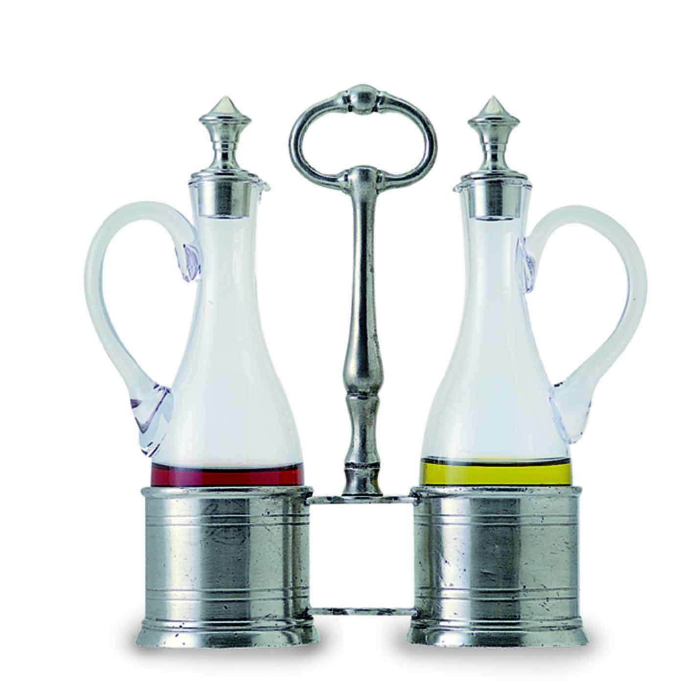 Match Oil & Vinegar Set with Pewter Tops Gracious Style