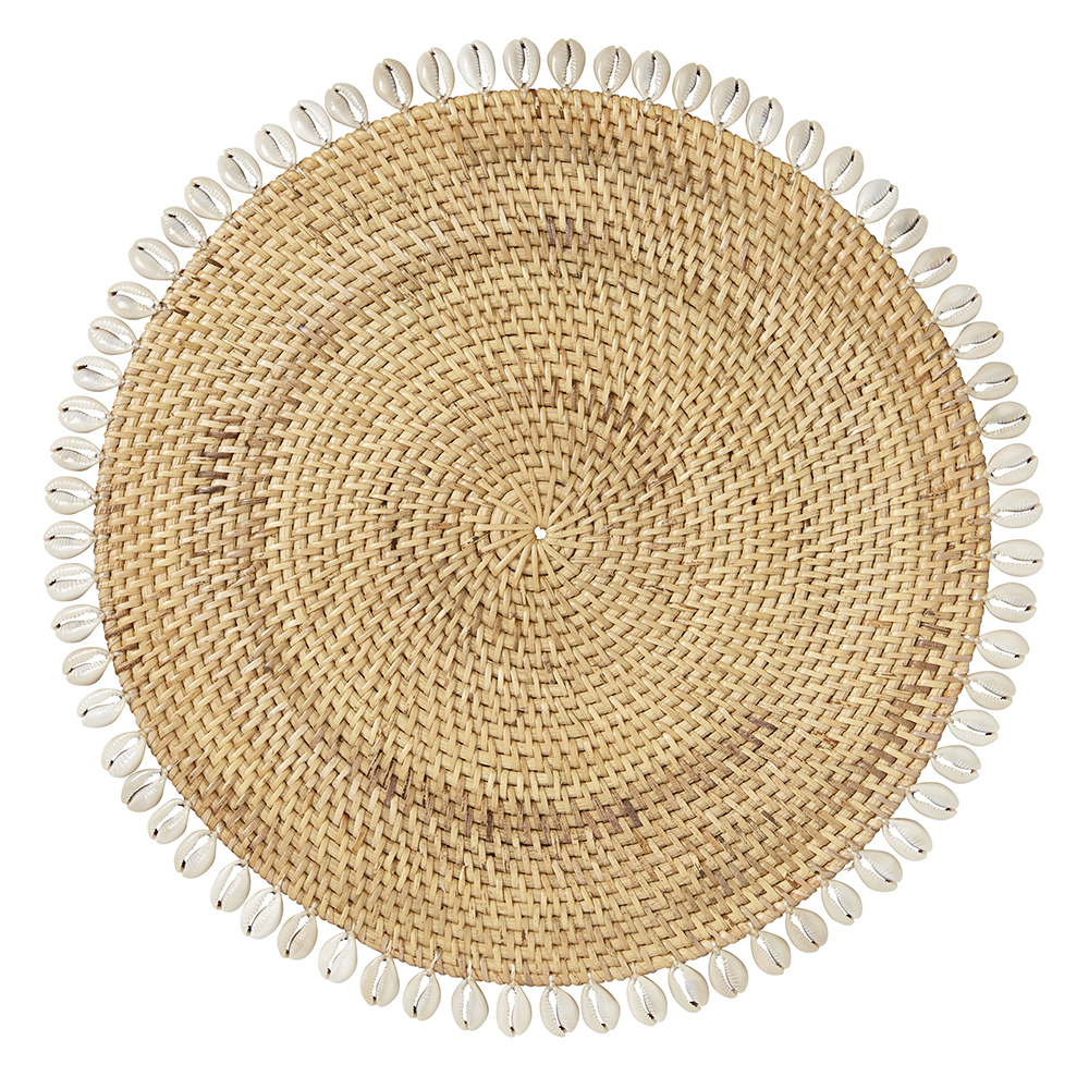 Mode Living Capiz Placemats Set Of Four Beige 15 Round In 