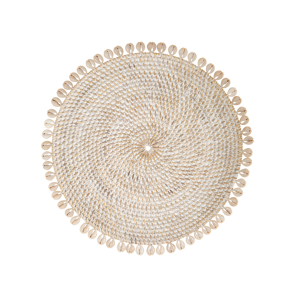 Mode Living Capiz 14 In Round Placemats Bone, Set Of Four 