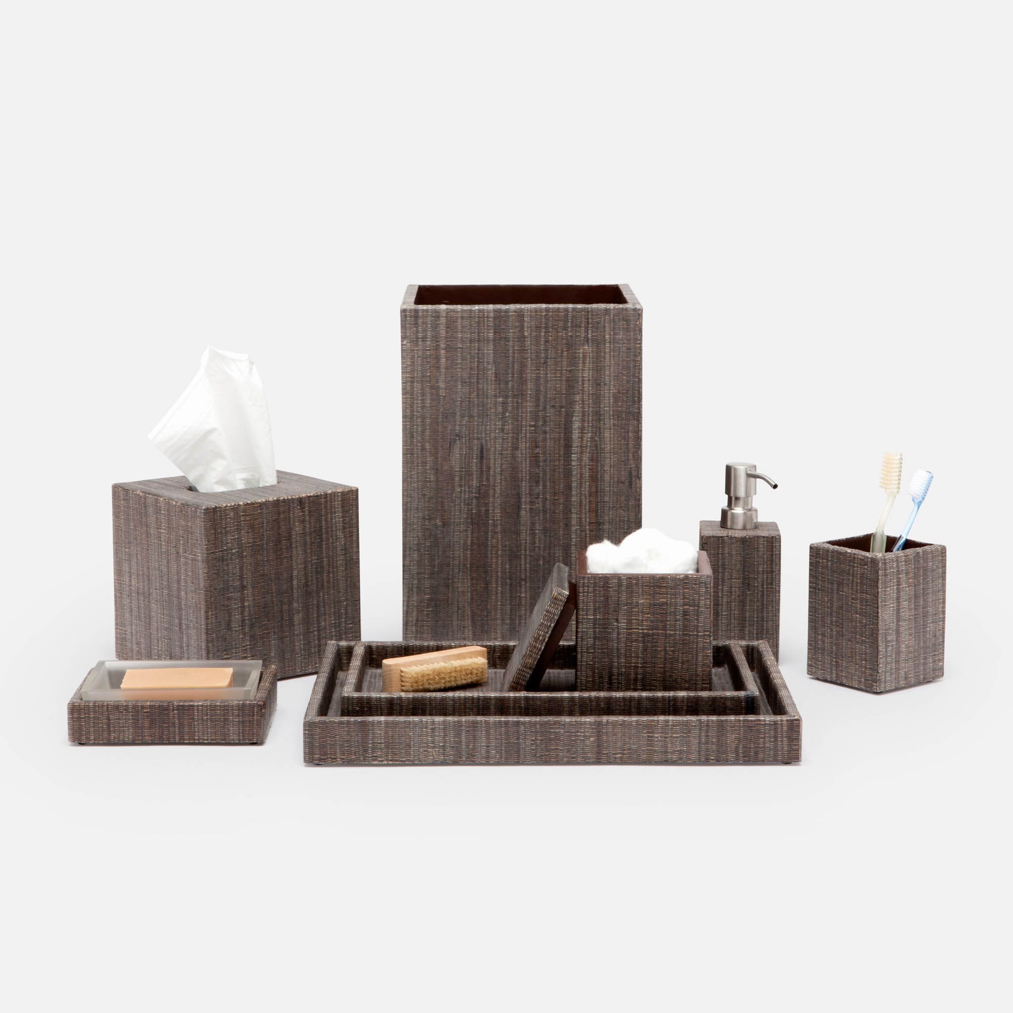 Pigeon & Poodle Bali Brown Water Hyacinth Bath Accessories Gracious Style