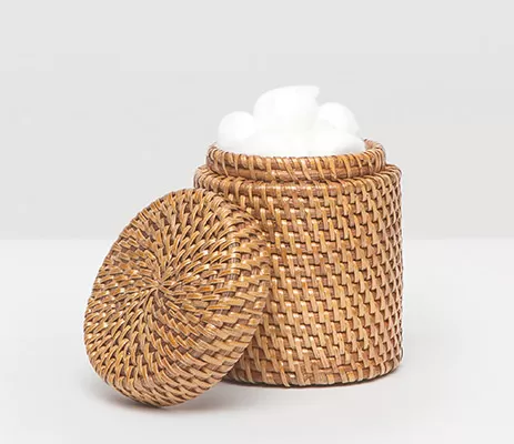 Pigeon & Poodle Harper Wastebasket - Dark Teak