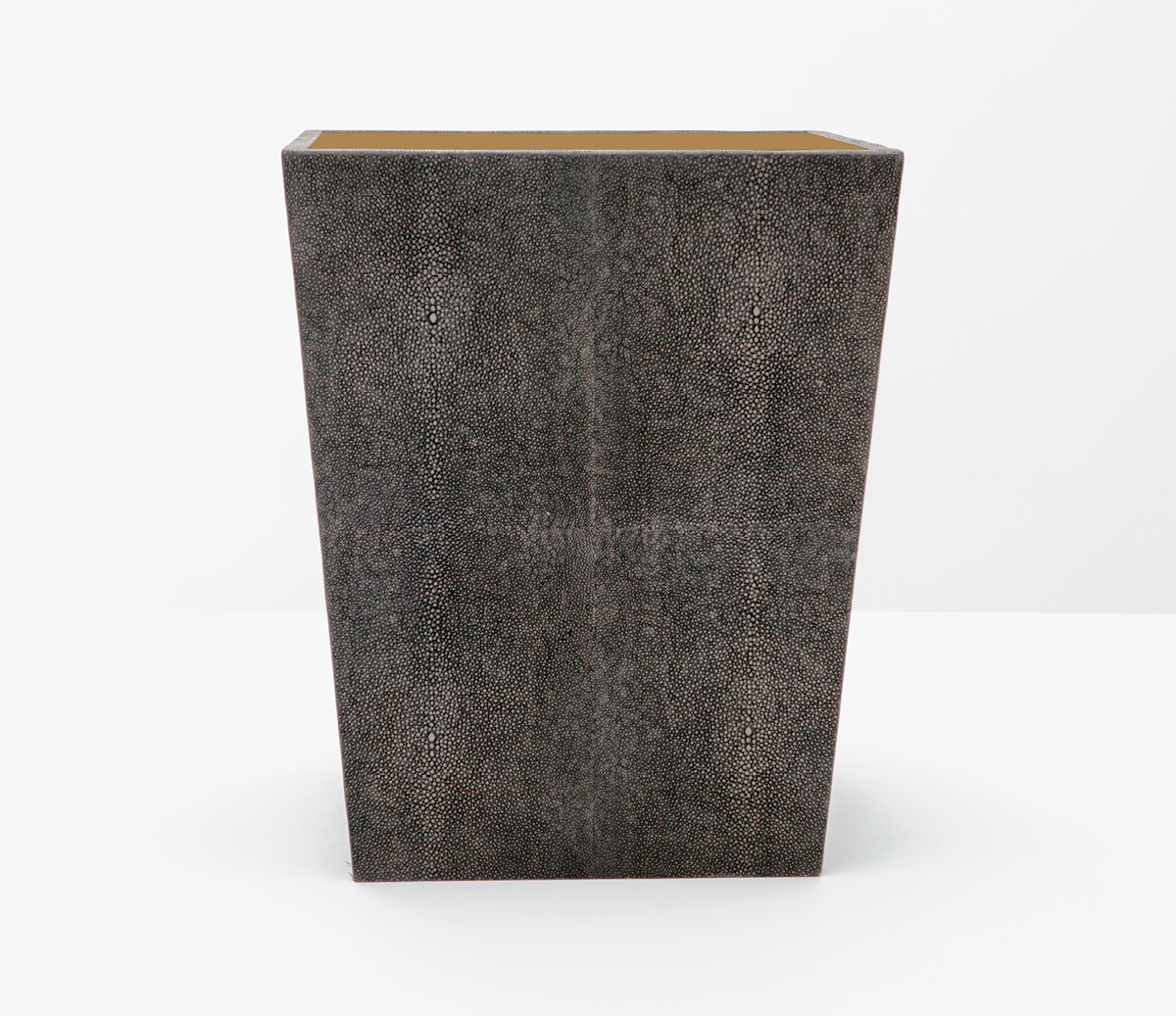 Pigeon Poodle Crosby Dark Mushroom Realistic Faux Shagreen Desk Accessories Gracious Style