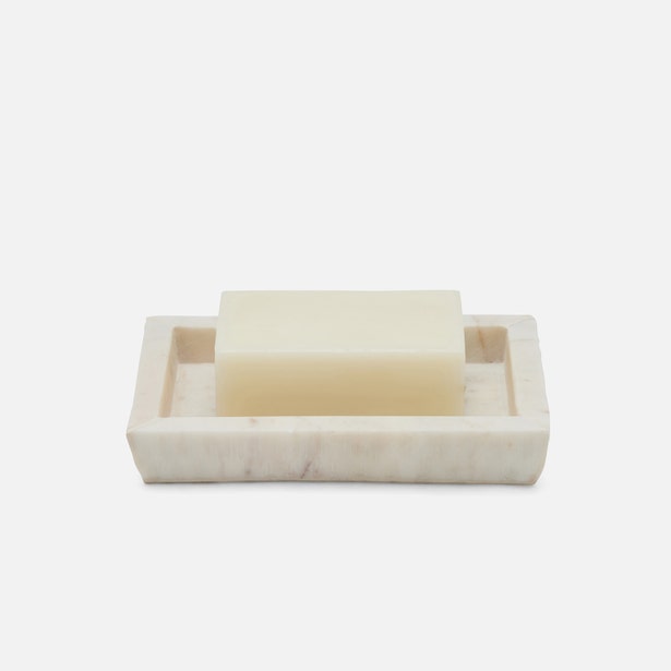 Velina Marble Soap Dish, Luxury Bath Accessories & Decor