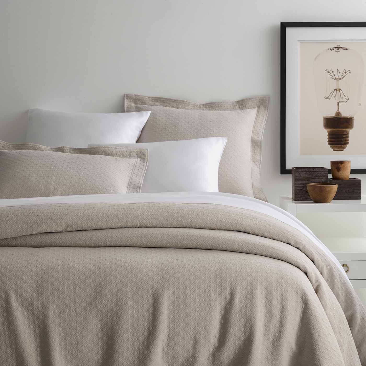 Pine Cone Hill Arcadia Grey Matelasse Bedding | Gracious Style