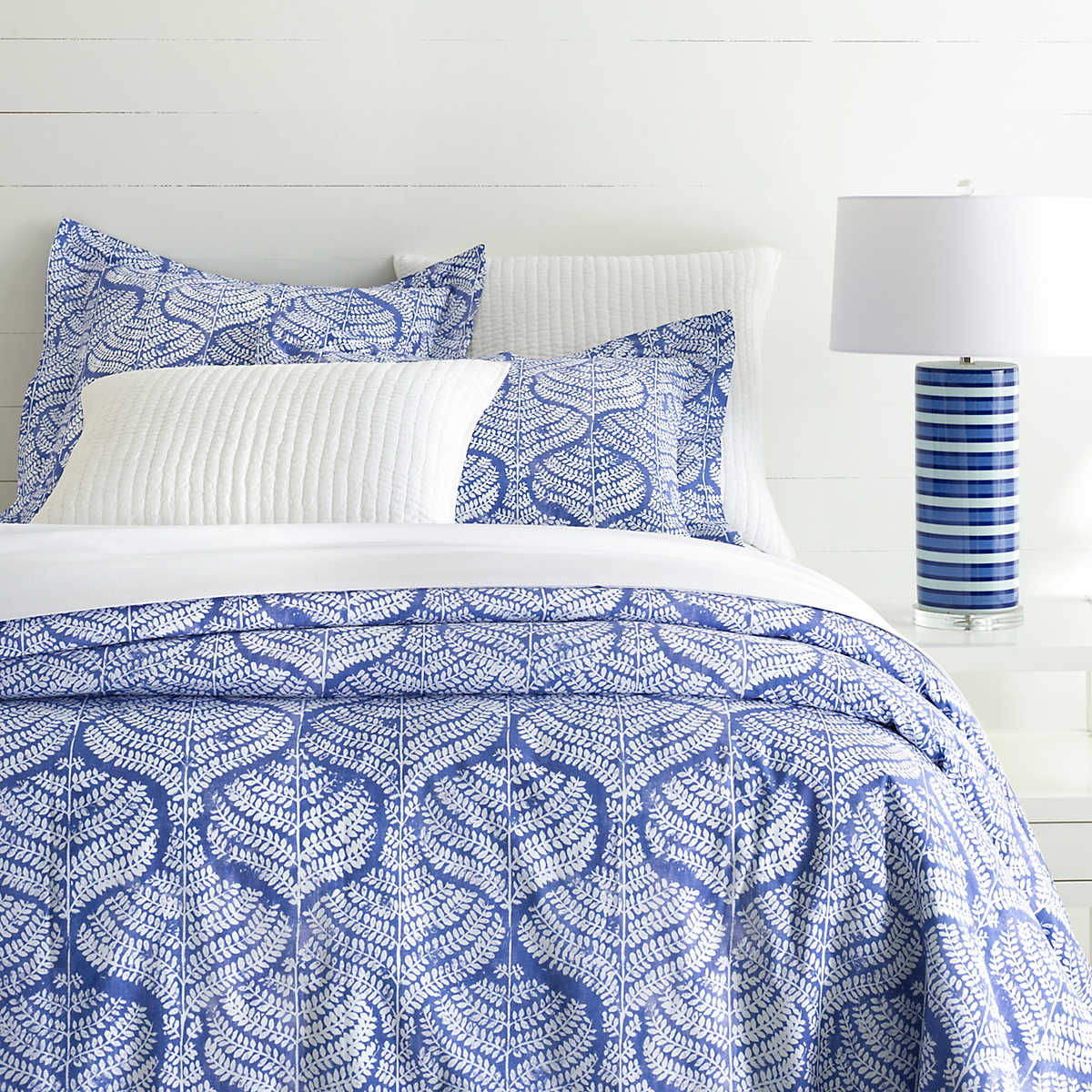 Trio French Blue Duvet Cover  Pine Cone Hill by Annie Selke