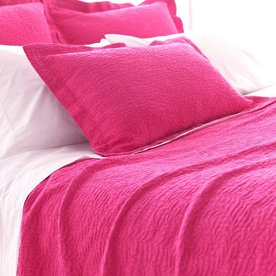 hot pink matelasse coverlet