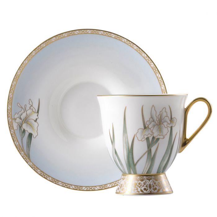 Prouna Iris Coffee Cup With Cover & Saucer 6.2 in Gracious Style