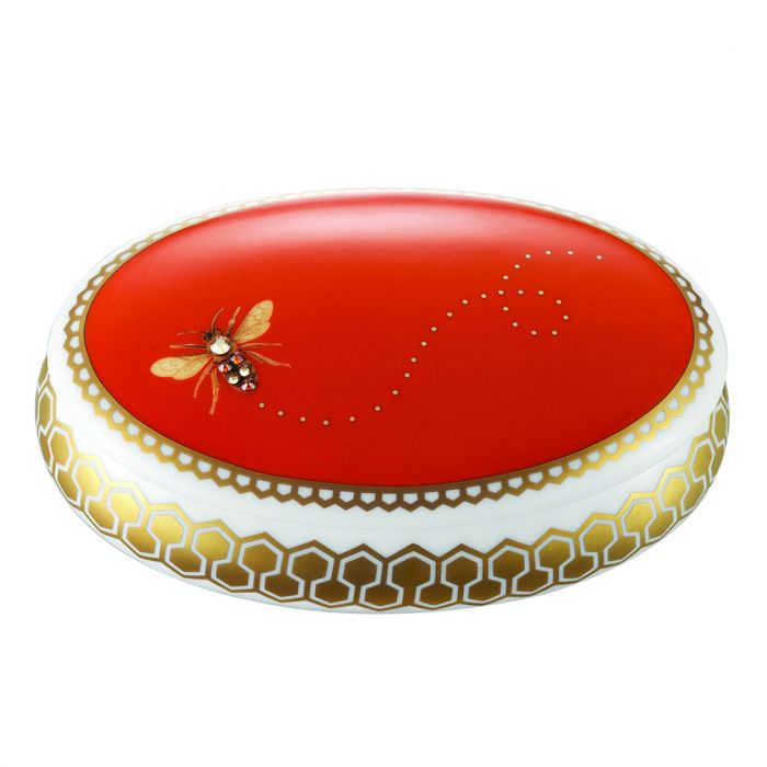 Gold Oval Jewelry Box