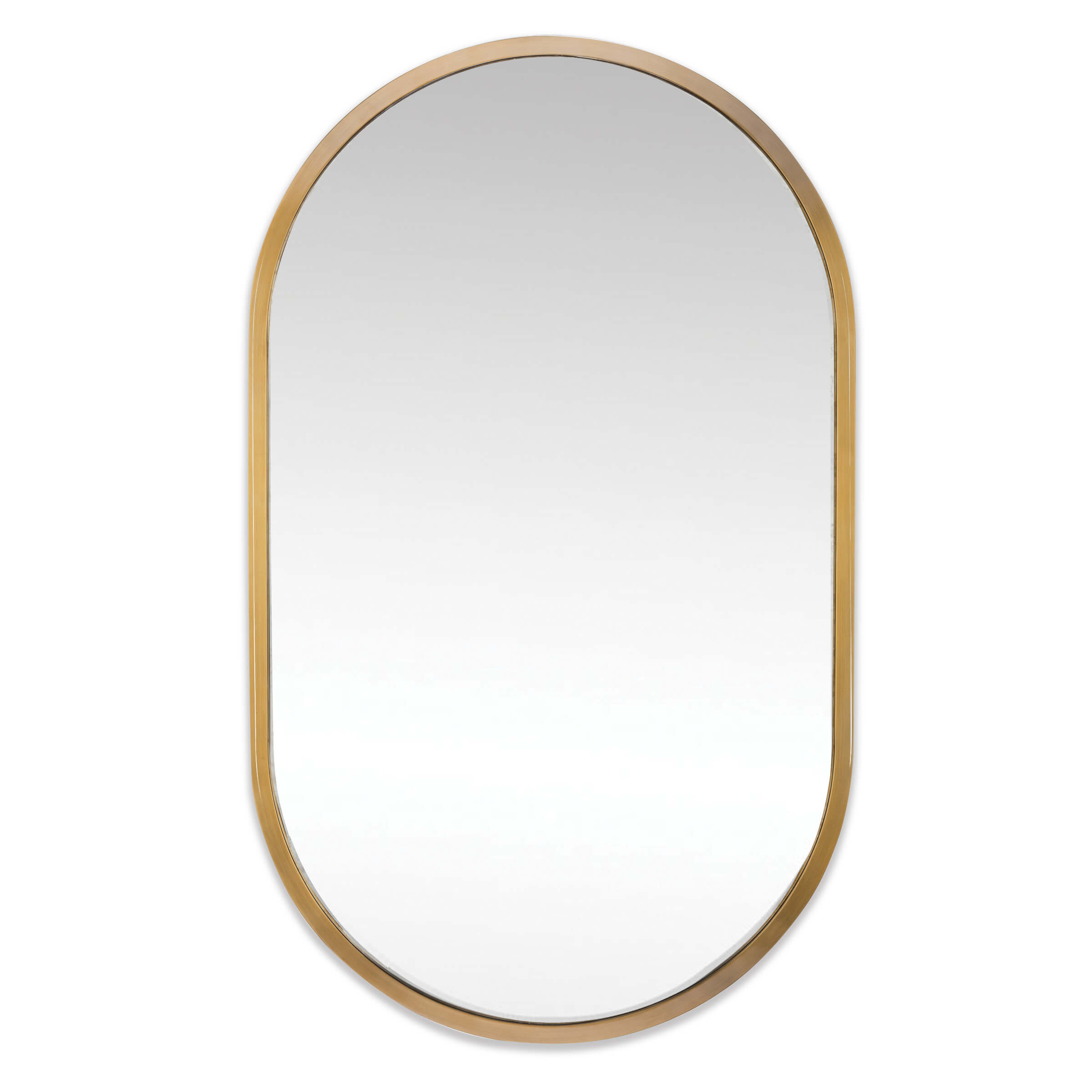 Regina Andrew Canal Oval Mirror Natural Brass Gracious Style