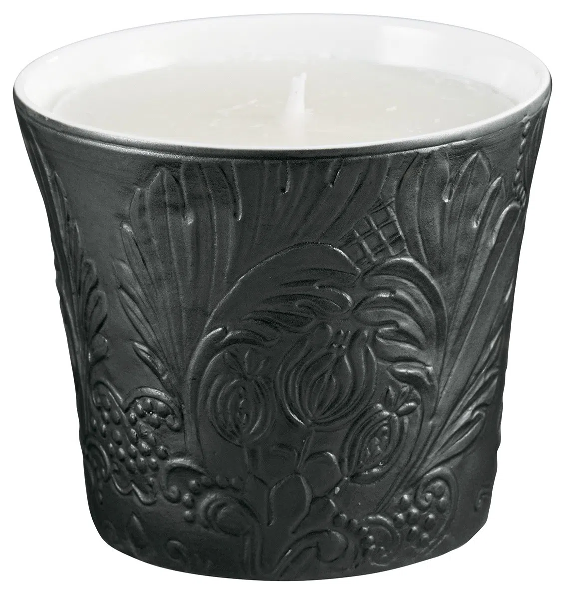 Porcelain Candle Pot - Italian Renaissance Filet Or Mat