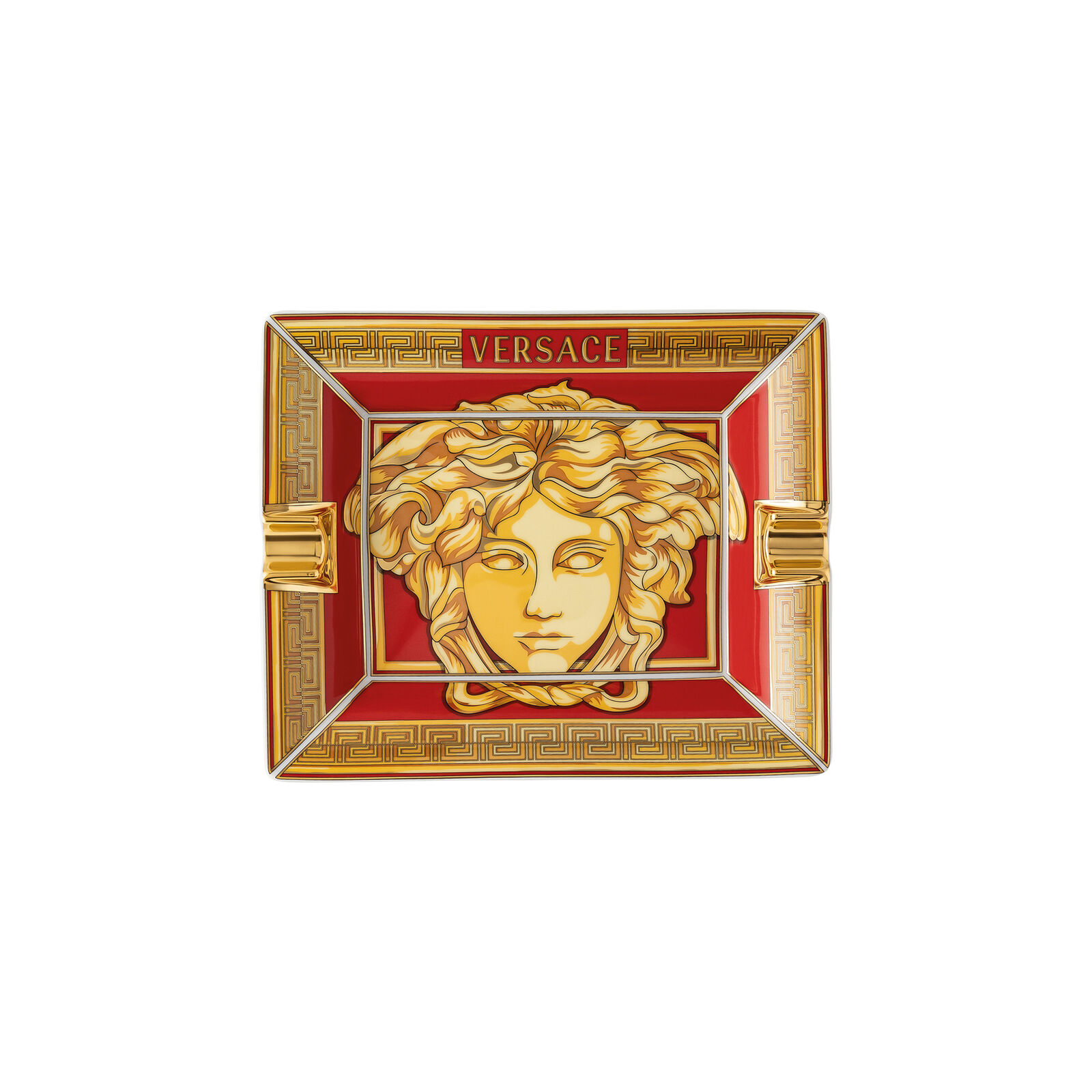 Versace by Rosenthal Medusa Amplified Coin Ashtray 6 1/4 in | Gracious Style