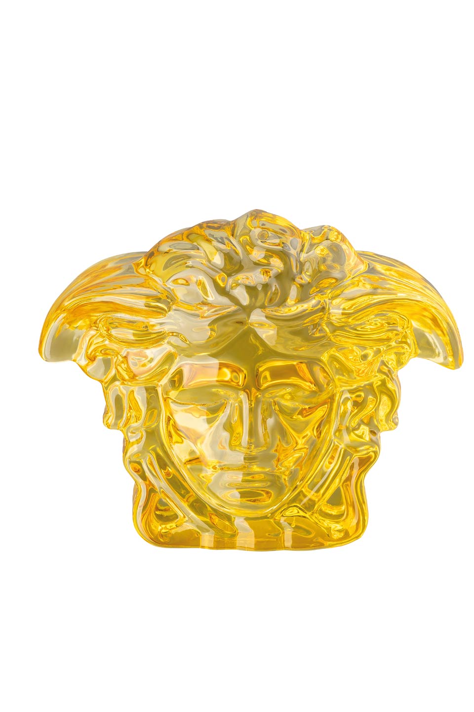 Versace by Rosenthal Medusa Lumiere Amber Paperweight 5 x 3 in H- 4 in ...