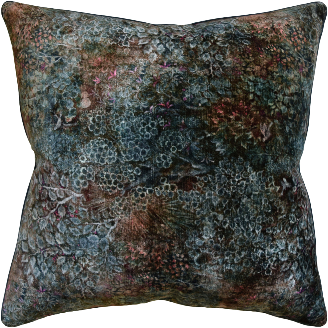 Ryan Studio Persian Garden Velvet Teal Spice 22 x 22 in Pillow