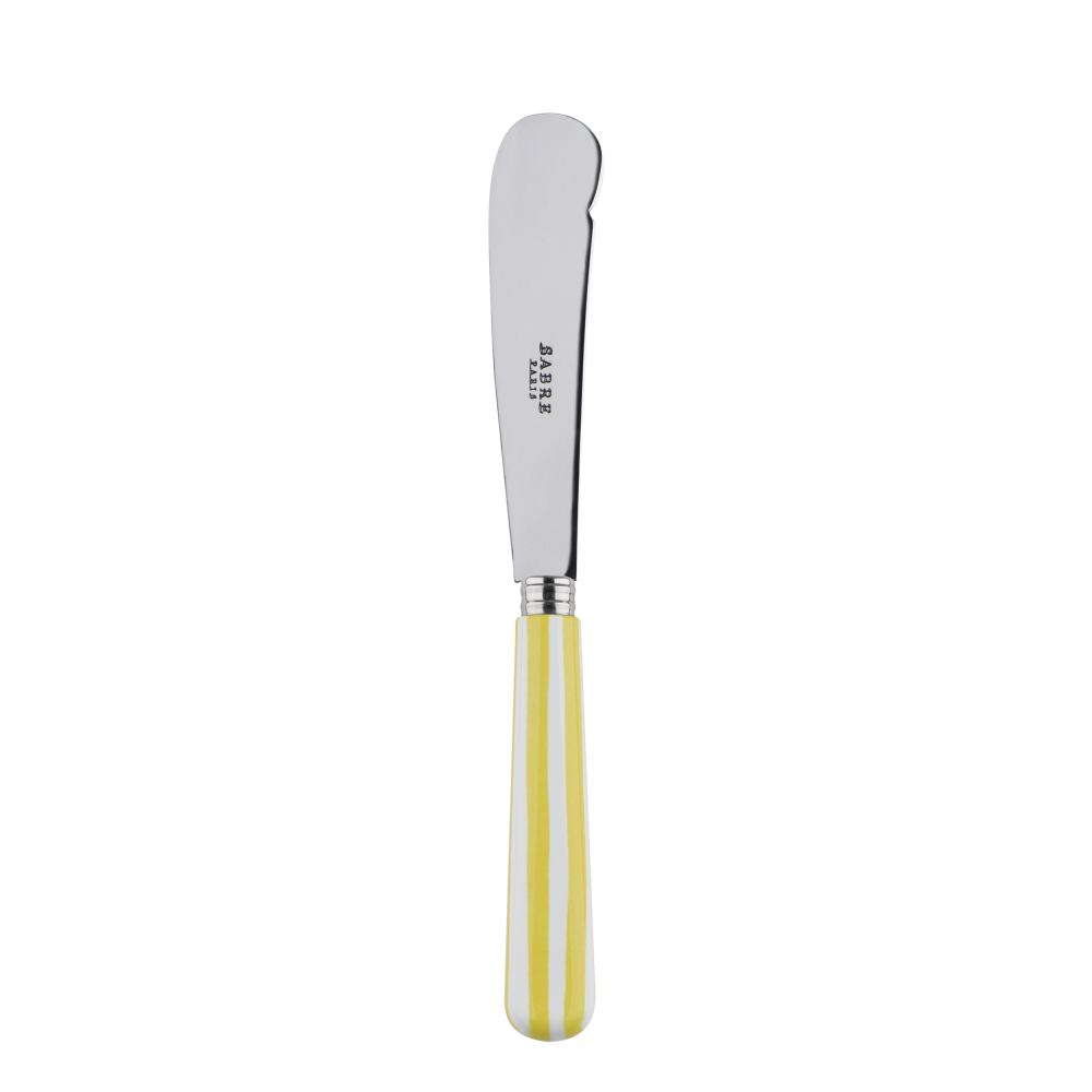 Sabre White Stripe Yellow Flatware Gracious Style