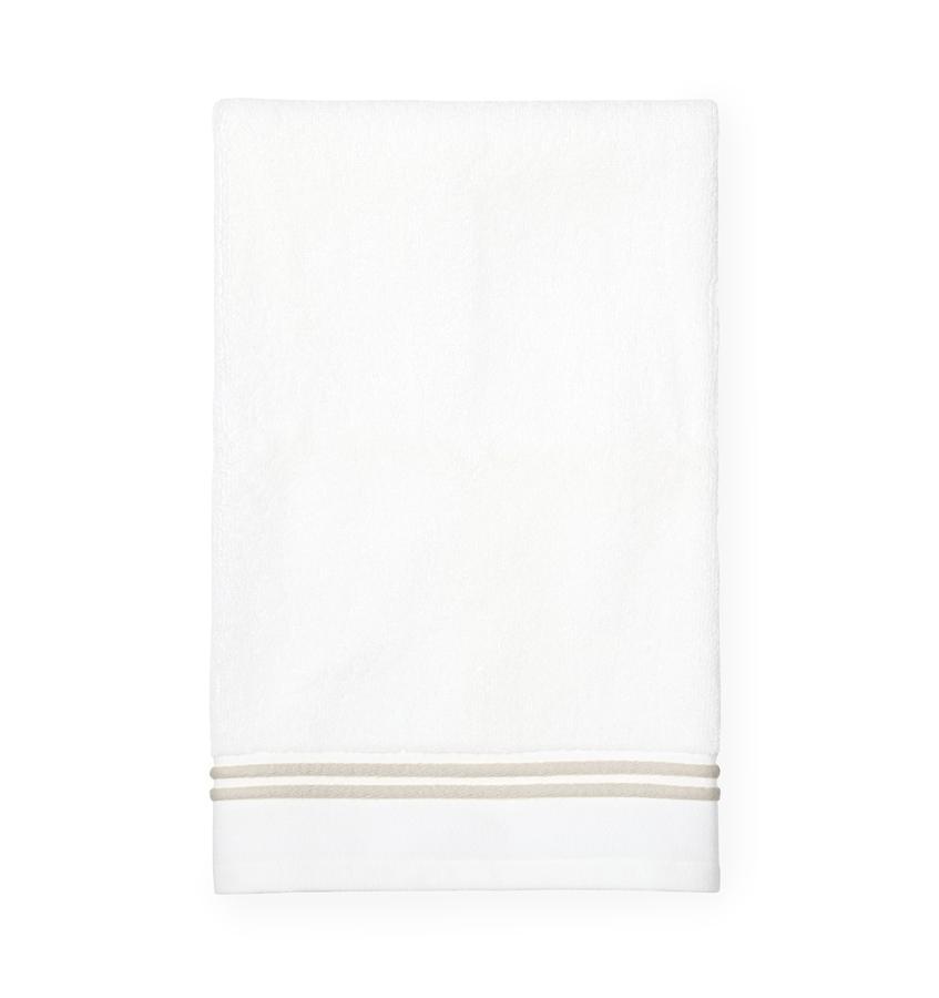 Sferra Aura Hand Towel - White/White
