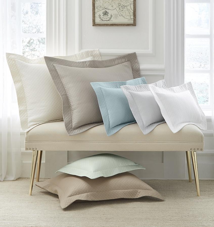 Sferra Bari Diamond Pique Egyptian Cotton Coverlet Gracious Style