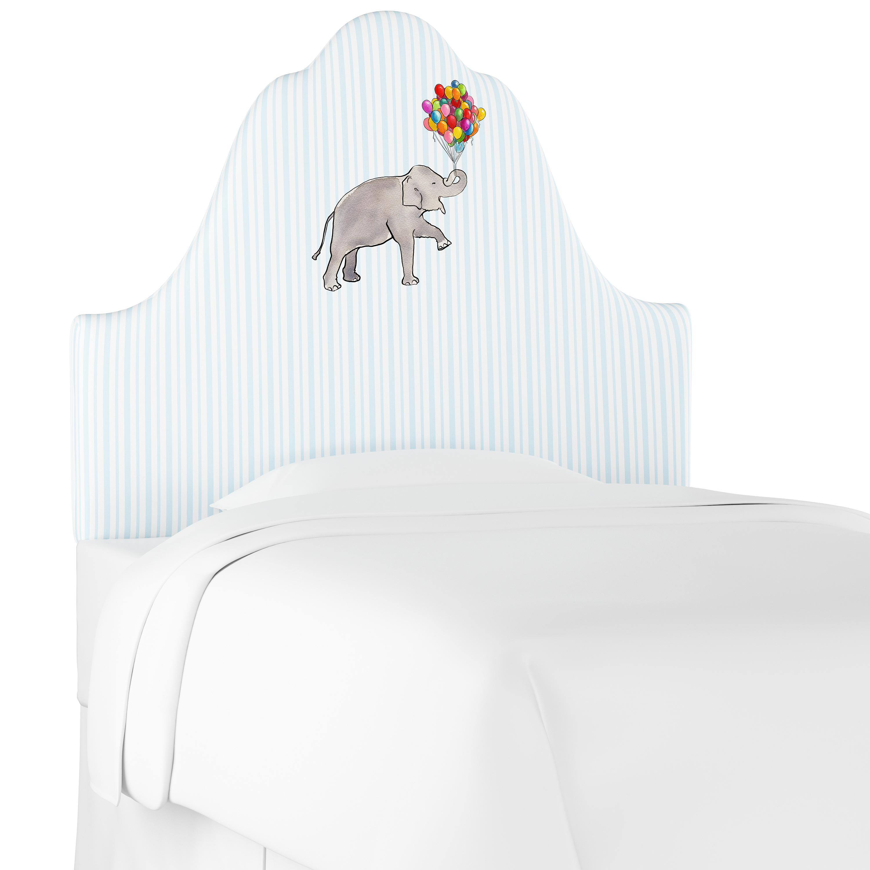 Cloth & Company Gray Malin Elephant Stripe Eng Blue Oga Arched