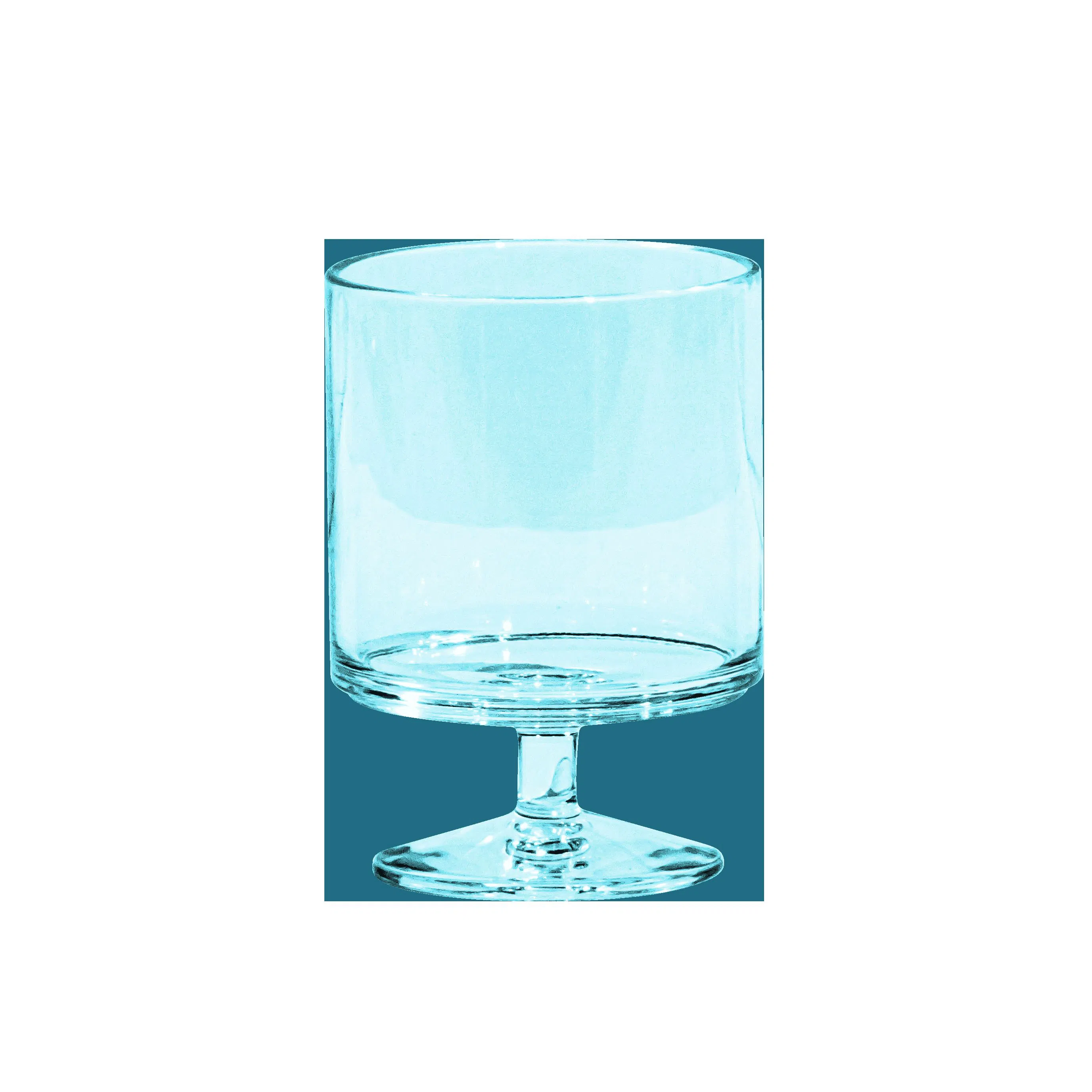 Le Cadeaux Shatter-Resistant Fleur Wine Glasses in Blue, Set of 6