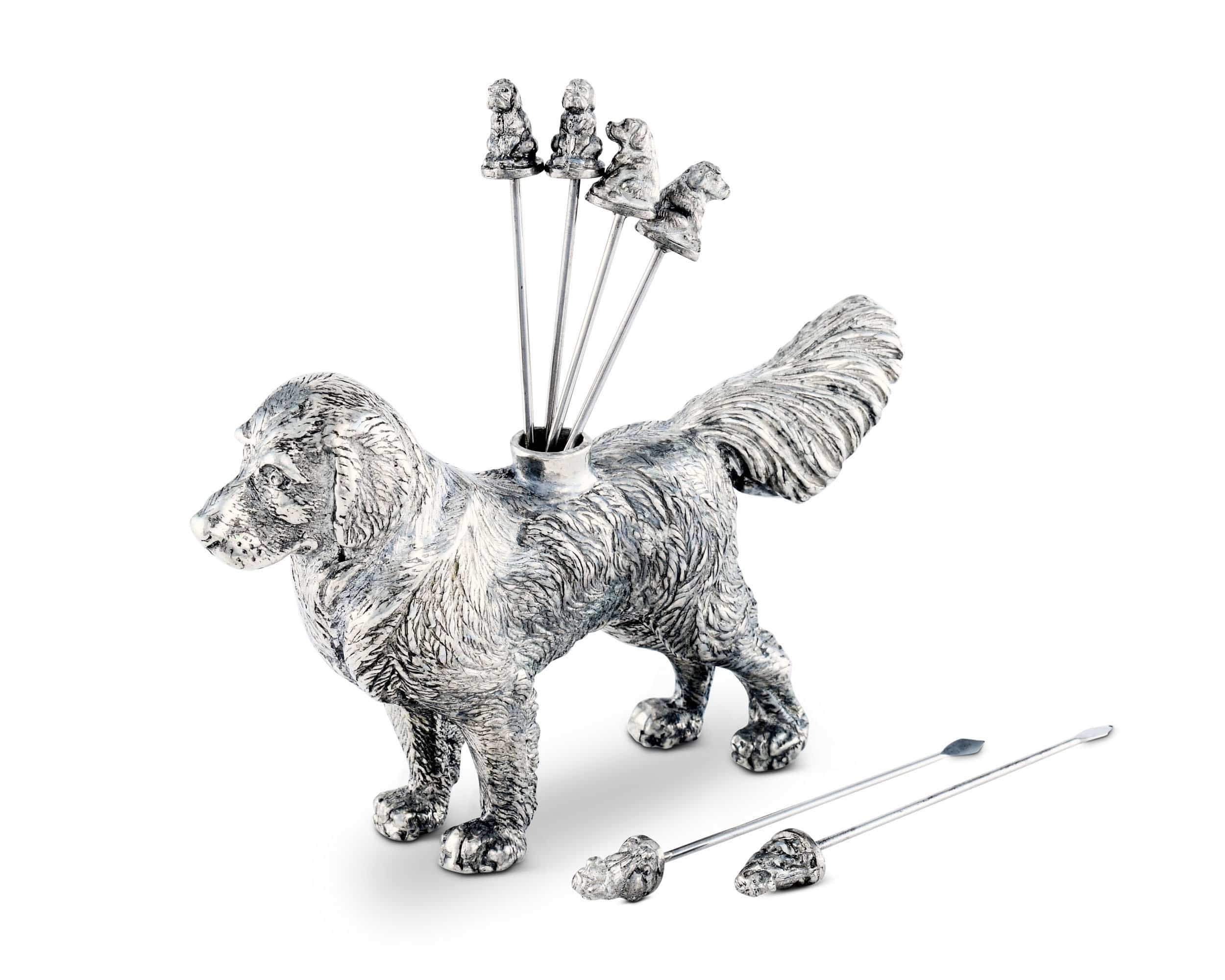 Pewter Retriever Cheese Picks