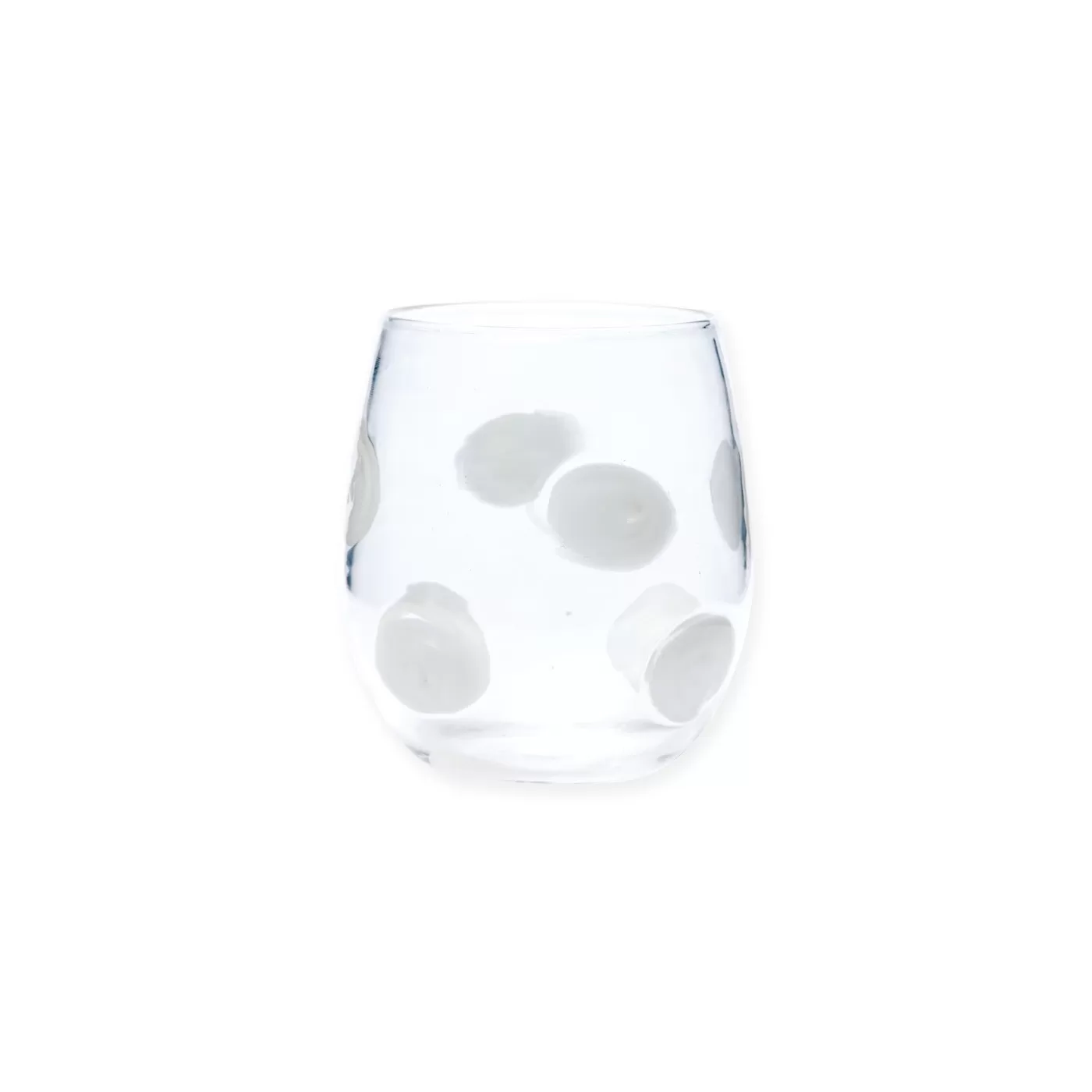 Vietri Drop Blue Stemless Wine Glass