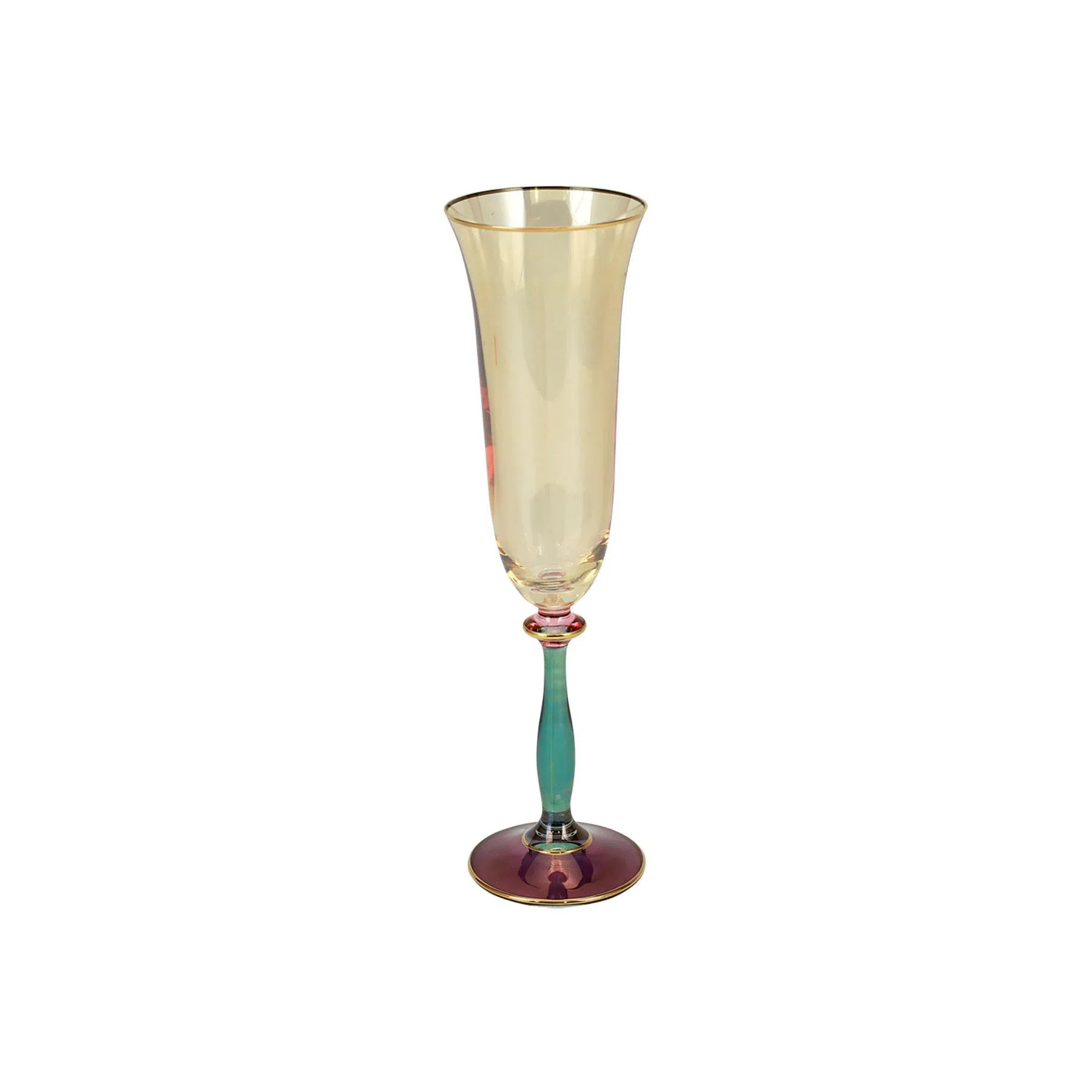 Vietri Rainbow Assorted Champagne Flutes (Set of 4)