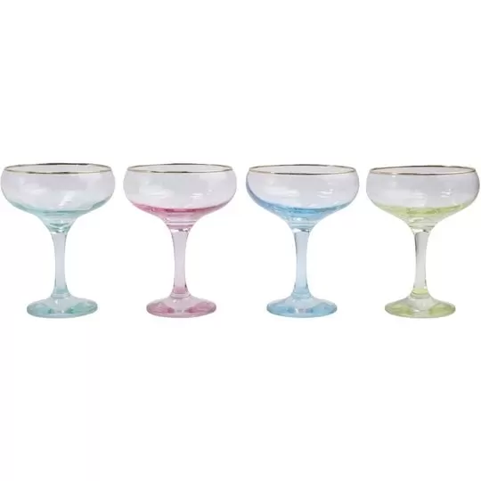 Incantos Collection Multi-Colored Wine Glass (Italian Glass