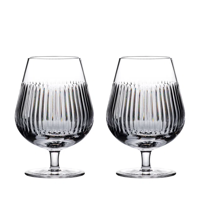 Waterford Crystal Double Old Fashioned Cluin Wine Brandy Glasses