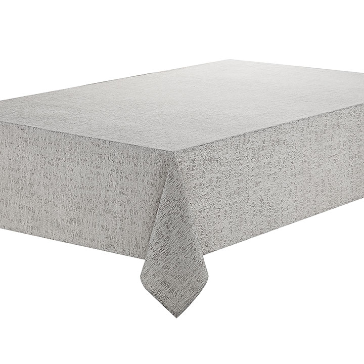 Waterford Fine Linens Monroe Grey Tablecloth 70 x 144 in Gracious Style