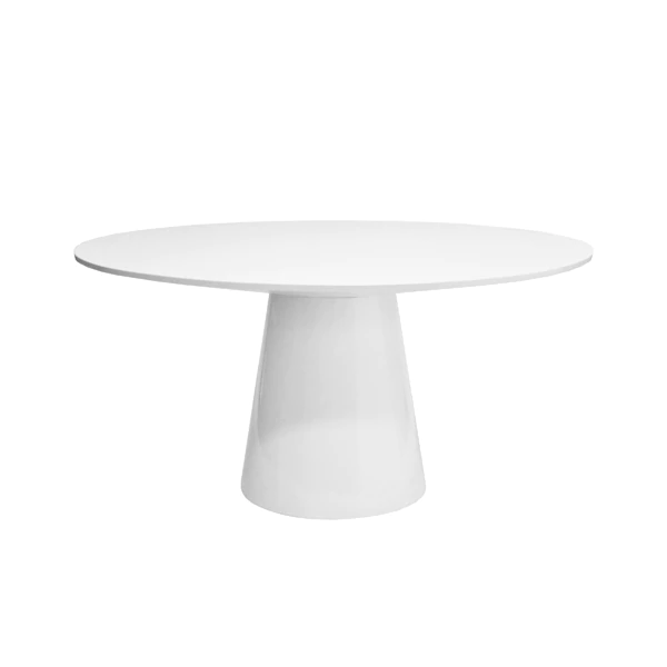 Worlds Away Round White Lacquer Dining Table Base And Top Gracious Style