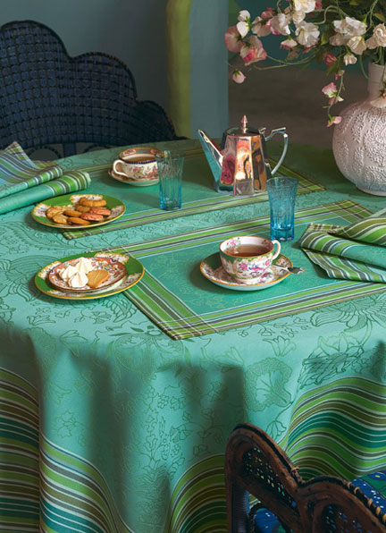 Richesses des Indes Turquoise Table Linens