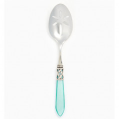 Aladdin Antique Aqua Slotted Serving Spoon 9.5"L
