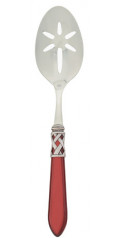 Aladdin Antique Red Slotted Serving Spoon 9.5"L